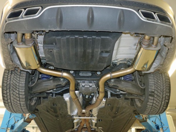 Sportauspuff für Mercedes C63 AMG und C63 AMG S Limousine ohne Klappensteuerung