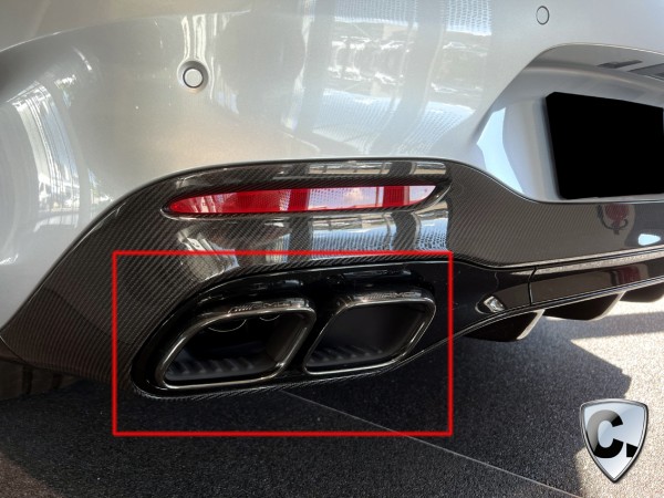 Exhaust conversion black on AMG GT 63 S for for Mercedes AMG GT 43 and 53 4-door coupe X290