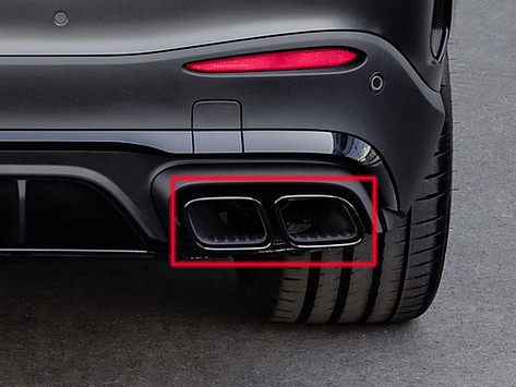Tailpipe conversion to AMG 63 exhaust tailpipes chrome for GLC X254 43 AMG SUV