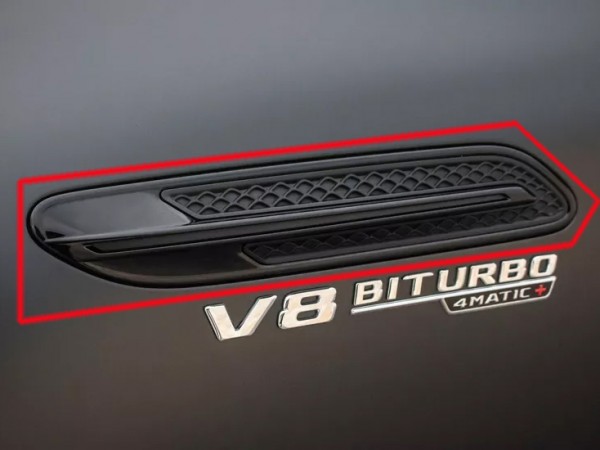 Side fins for fenders black for Mercedes AMG GT 4-door X290 Pre-facelift and Facelift