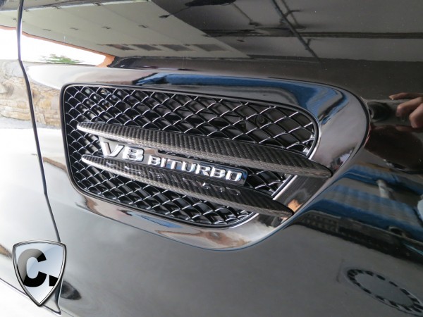 Seitenfinnen Set 4-teilig Echtcarbon für Mercedes AMG GT Coupe und Roadster