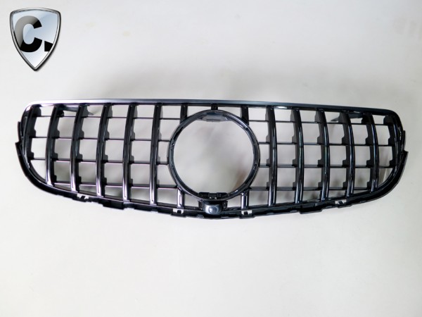 Radiator Grill Panamericana Style black for Mercedes ML W166