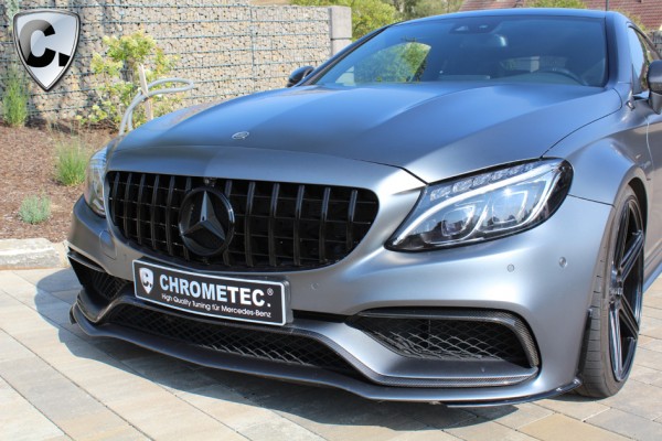 Grille Panamericana Style black for C-Class Limousine and T-Modell Pre-Facelift with 360 Degree Camera