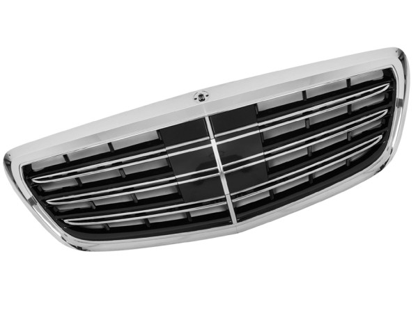 Maybach Style radiator grille chrome black for S-Class sedan W222