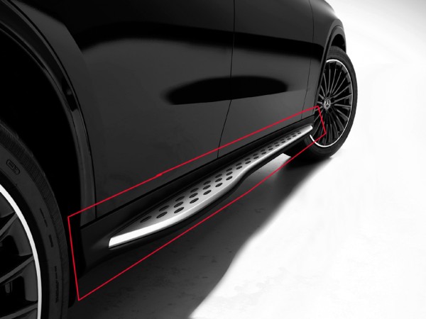 Aluminum-style running boards for GLC W254