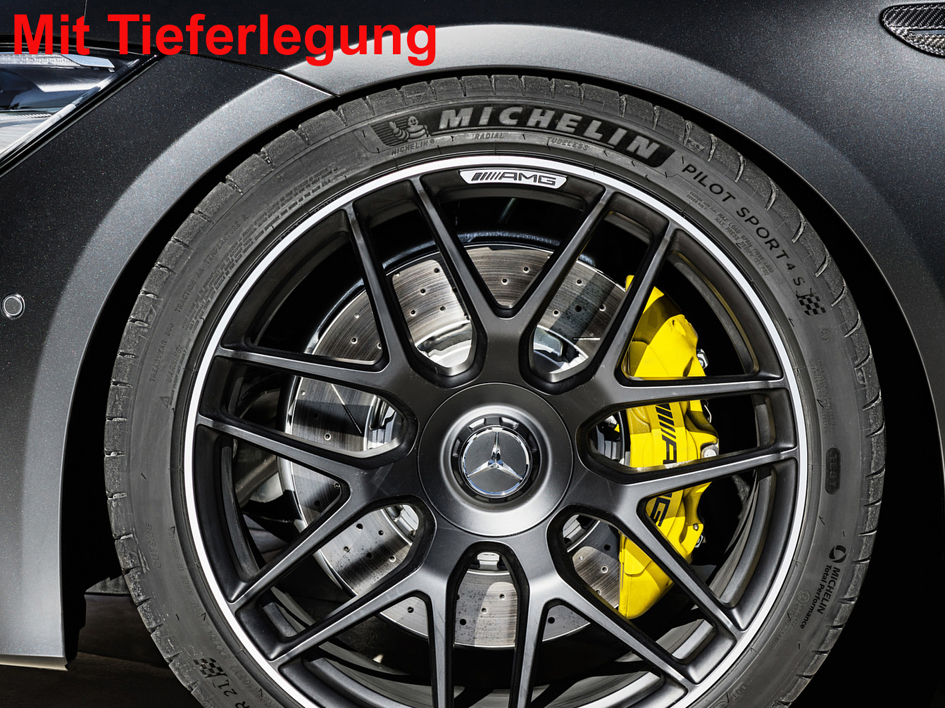 Mercedes AMG GT 4-Türer Tuning mit einer Tieferlegung Luftfahrwerk von  CHROMETEC.